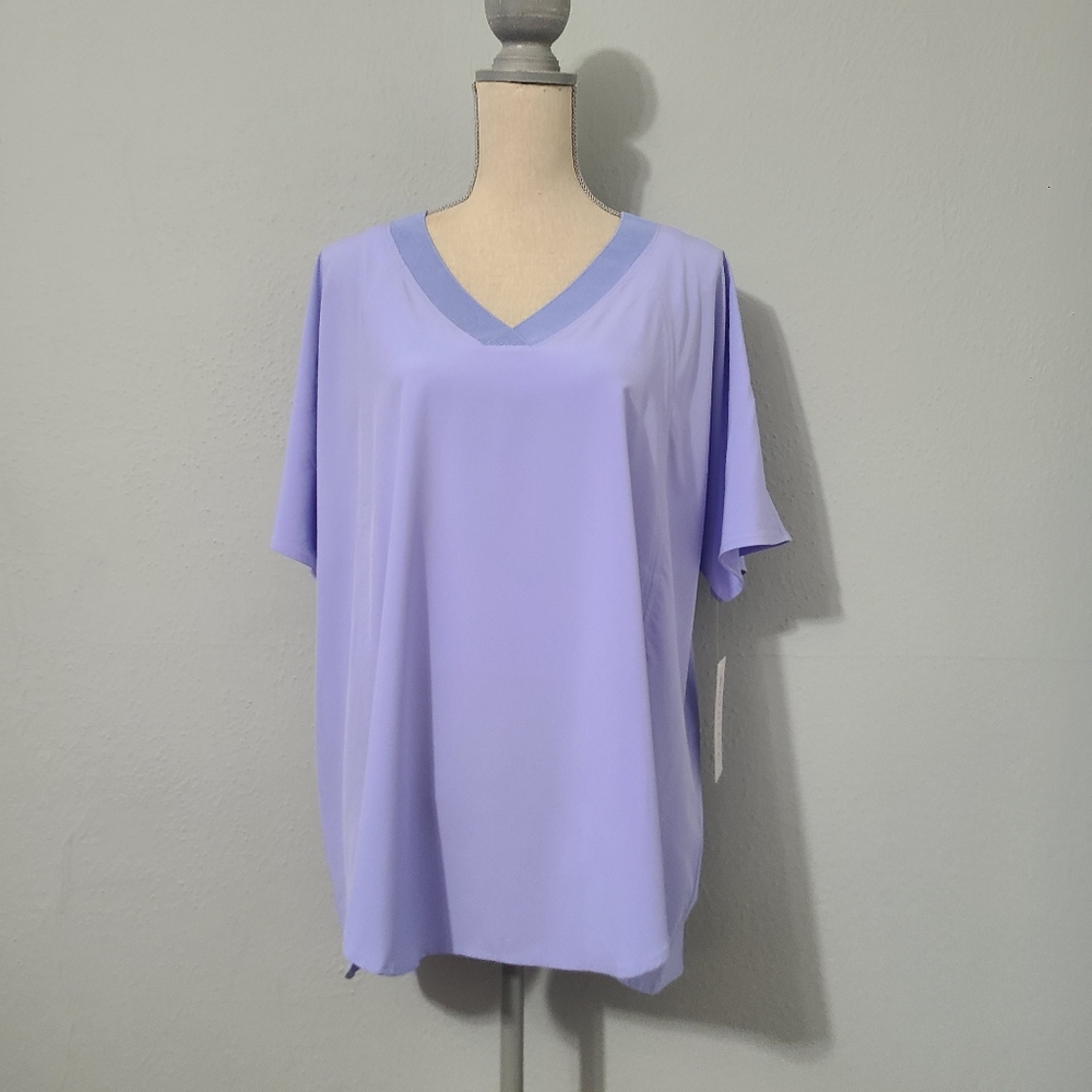 Athleta Zephyr V-Neck Smooth Athletic Tee In Lavender‎ Size 2X NWT